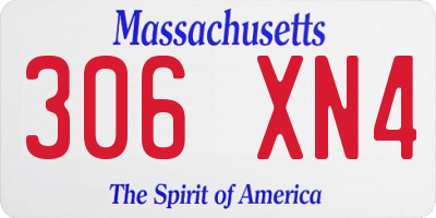MA license plate 306XN4