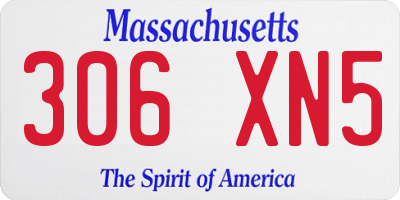 MA license plate 306XN5