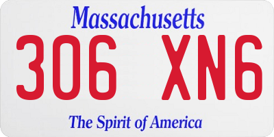 MA license plate 306XN6