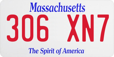 MA license plate 306XN7