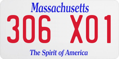 MA license plate 306XO1