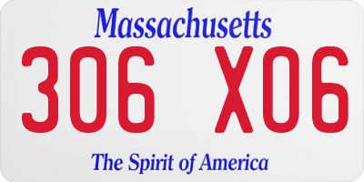 MA license plate 306XO6