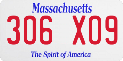 MA license plate 306XO9