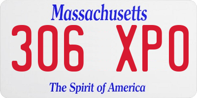 MA license plate 306XP0