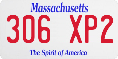 MA license plate 306XP2