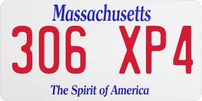 MA license plate 306XP4