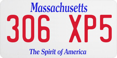 MA license plate 306XP5
