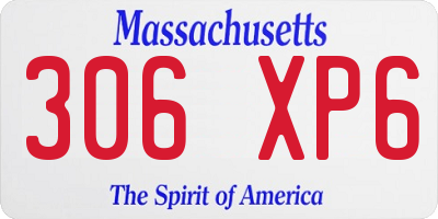 MA license plate 306XP6