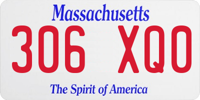 MA license plate 306XQ0