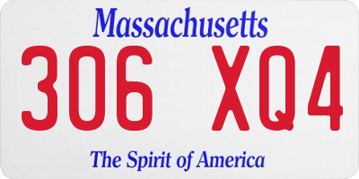 MA license plate 306XQ4