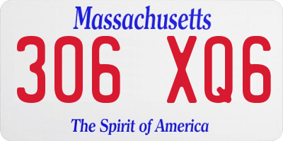 MA license plate 306XQ6
