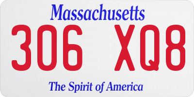 MA license plate 306XQ8
