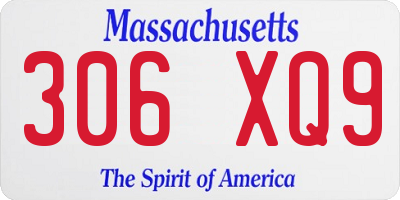 MA license plate 306XQ9