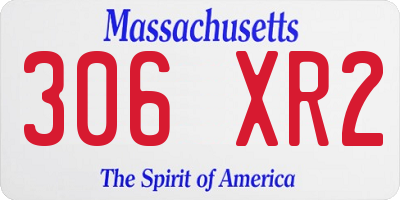 MA license plate 306XR2