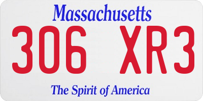 MA license plate 306XR3