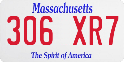 MA license plate 306XR7