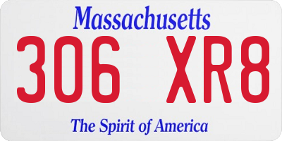 MA license plate 306XR8