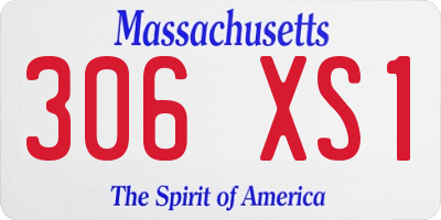 MA license plate 306XS1
