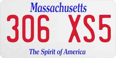 MA license plate 306XS5