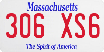 MA license plate 306XS6