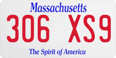 MA license plate 306XS9