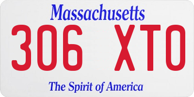 MA license plate 306XT0