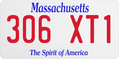 MA license plate 306XT1