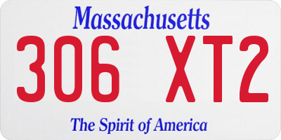MA license plate 306XT2