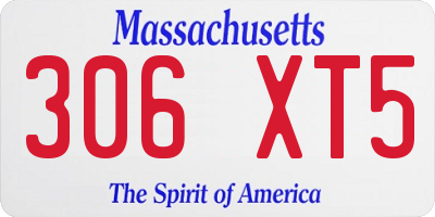 MA license plate 306XT5