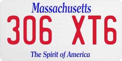 MA license plate 306XT6