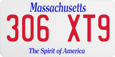 MA license plate 306XT9