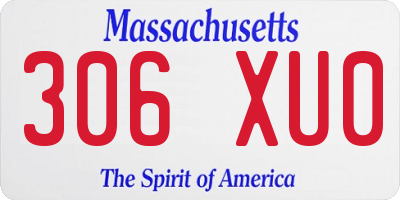MA license plate 306XU0