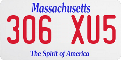 MA license plate 306XU5