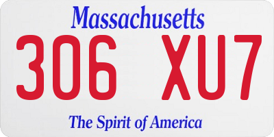 MA license plate 306XU7