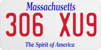 MA license plate 306XU9