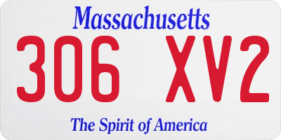 MA license plate 306XV2