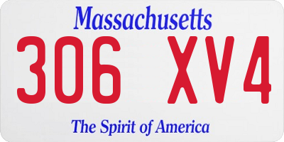 MA license plate 306XV4