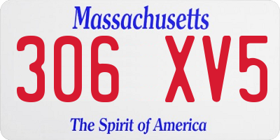 MA license plate 306XV5
