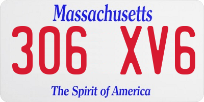 MA license plate 306XV6