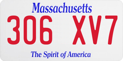 MA license plate 306XV7