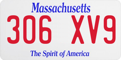 MA license plate 306XV9