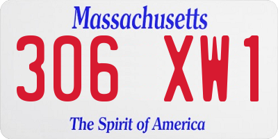 MA license plate 306XW1