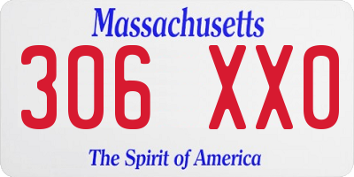 MA license plate 306XX0