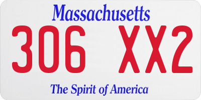 MA license plate 306XX2