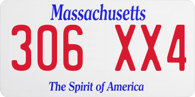 MA license plate 306XX4