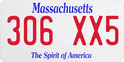 MA license plate 306XX5