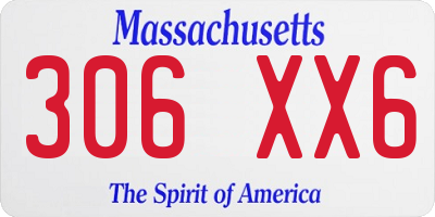 MA license plate 306XX6