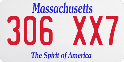 MA license plate 306XX7