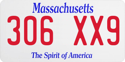 MA license plate 306XX9