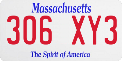 MA license plate 306XY3